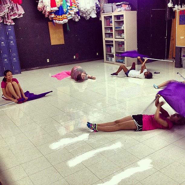 Floor Photograph - My Section Is So Strange! #colorguard by Melissa Napolitano