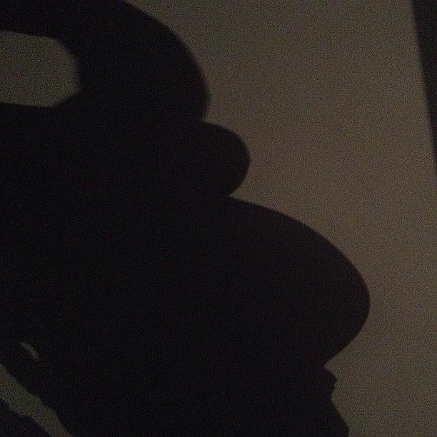 Pregnant Photograph - My Shadow Looks Like #homersimpson by De Romaine