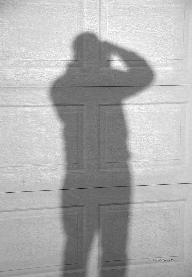 My Shadow Taking A Picture Self Portrait Photograph by Thomas Woolworth