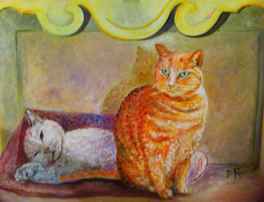 My Sister In Law  Cats Painting by B Russo