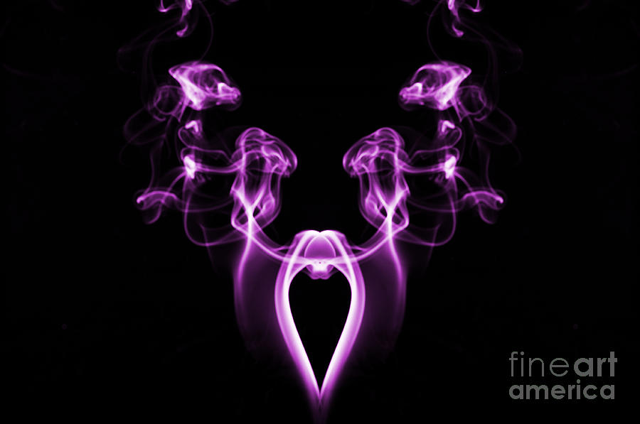 Abstract Photograph - My Smoking Heart Pink by Steve Purnell