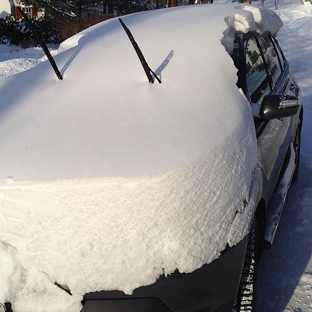 My Snow Covered Car This Afternoon Photograph by Jim Spencer
