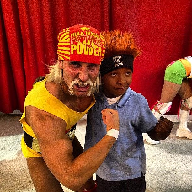 Detroit Photograph - My Son And The #hulkster!! #wwe by Jim Jones