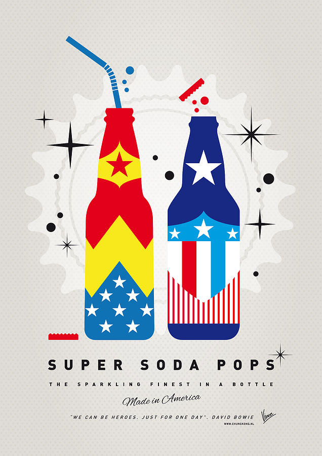 Superhero Digital Art - My SUPER SODA POPS No-24 by Chungkong Art