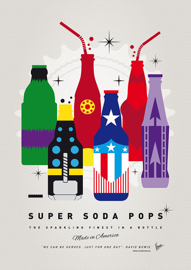 Captain America Movie Digital Art - My SUPER SODA POPS No-27 by Chungkong Art