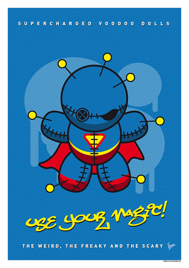 Superman Digital Art - My SUPERCHARGED VOODOO DOLLS SUPERMAN by Chungkong Art