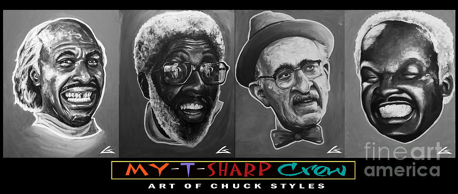 Coming To America Painting - My-t-sharp Crew Blk by Shop Aethetiks