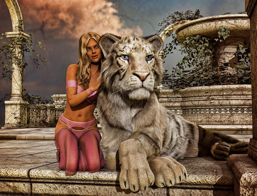 Genesis Digital Art - My Tiger by Bellatryx Noir