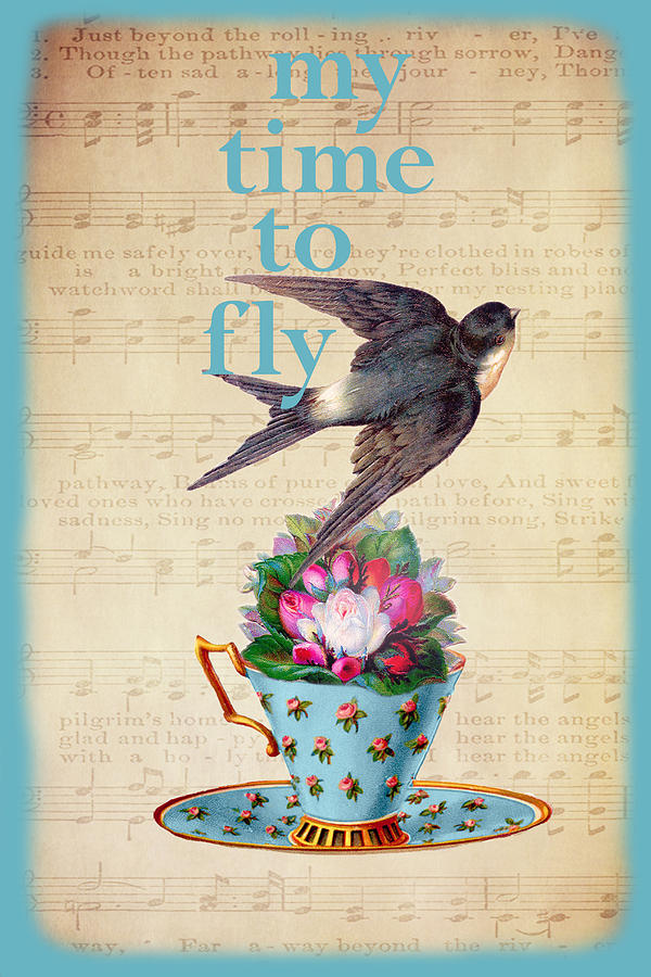 Vintage Digital Art - My Time to Fly by Peggy Collins