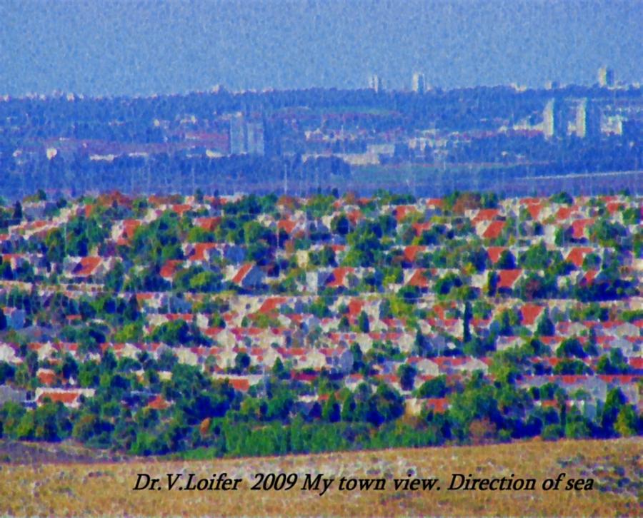 My town view. Direction to sea Digital Art by Dr Loifer Vladimir