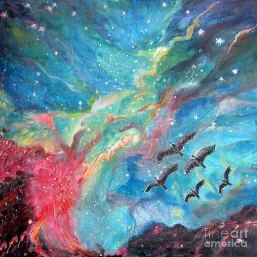Galaxy Painting - My Universe by Sarabjit Singh