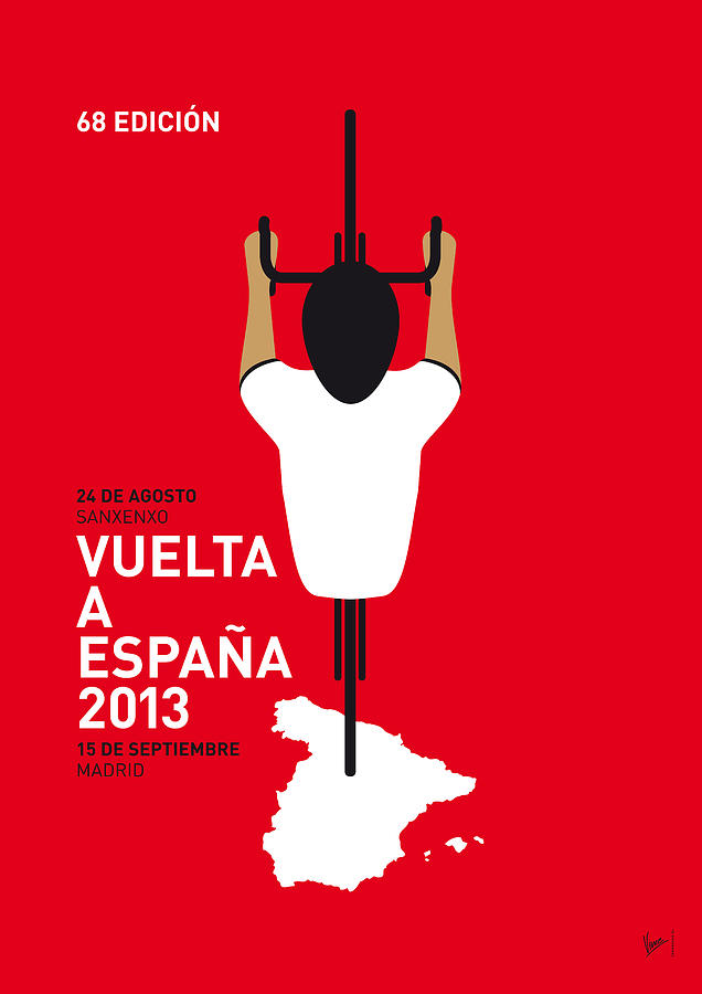 2013 Digital Art - My Vuelta A Espana Minimal Poster - 2013 by Chungkong Art