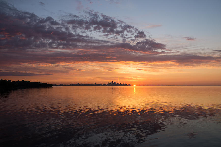 My World This Morning - Toronto Skyline at Sunrise Photograph by Georgia Mizuleva
