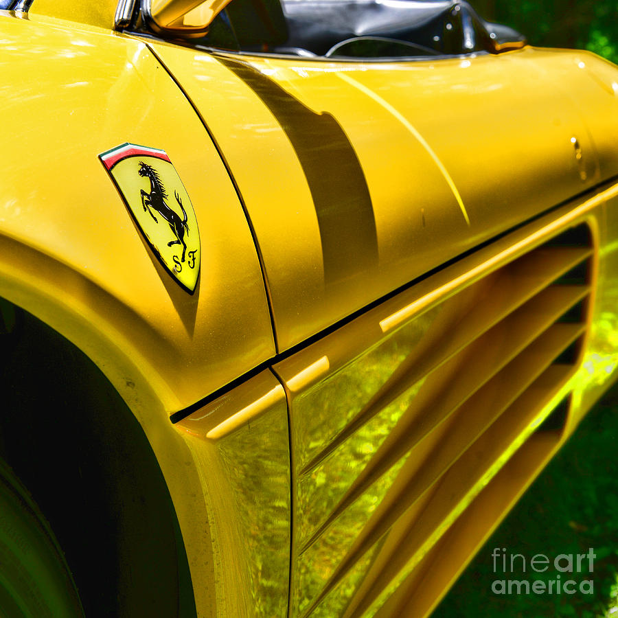 My Yellow Ferrari Photograph by Paul Ward