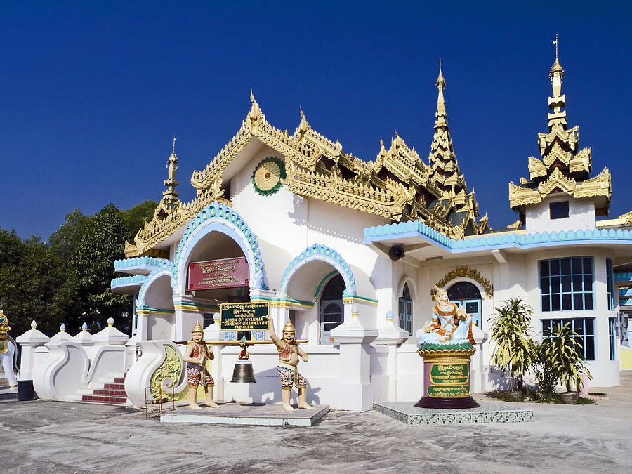 Buddhist Temple Photograph - Myanmar Buddhist Temple by Sally Weigand
