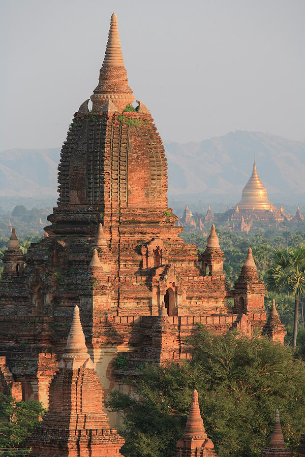 Myanmar Temples On The Bagan Plain In Photograph by Alantobey