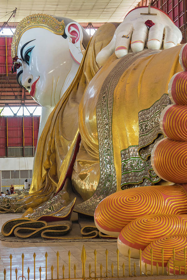 Buddha Photograph - Myanmar Yangon Chauk Htat Gyi Pagoda by Inger Hogstrom