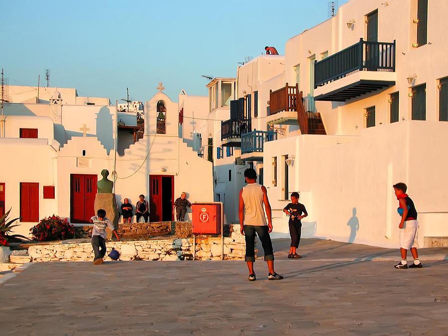 Mykonos Football Photograph by Mitchell R Grosky