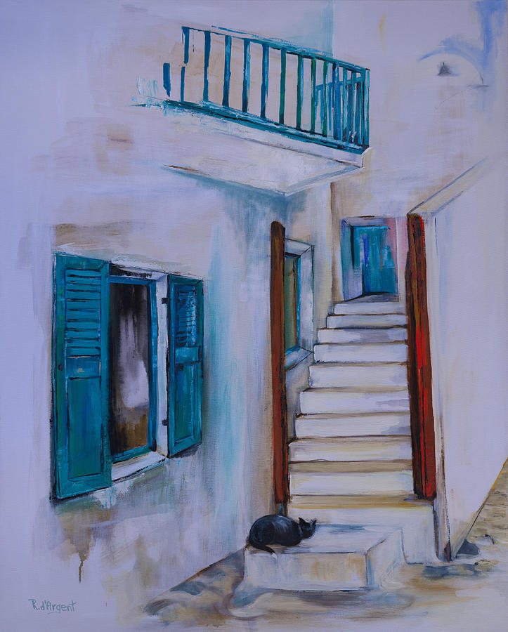 Greek Painting - Mykonos White 2 by Rosa D Argent