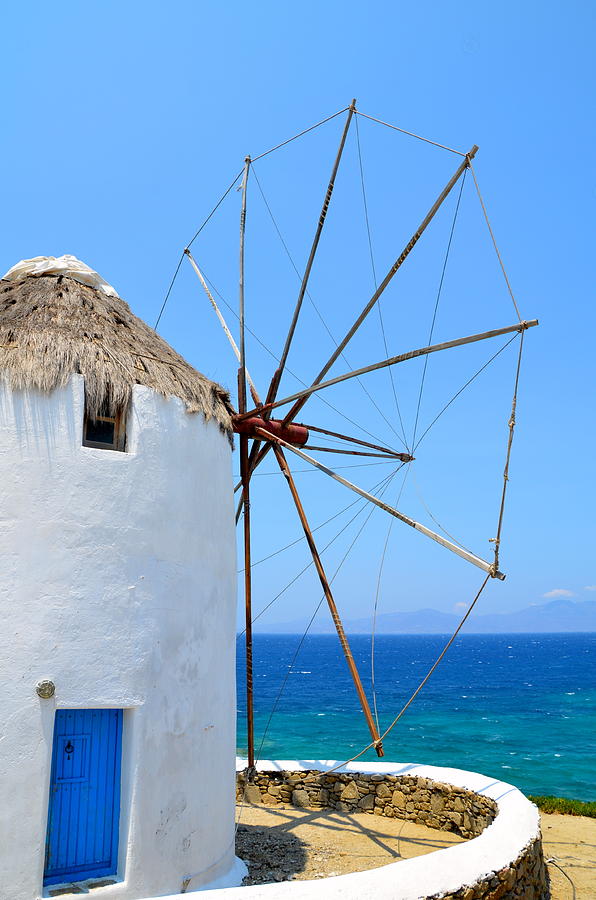 Mykonos Windmill Photograph by Corinne Rhode