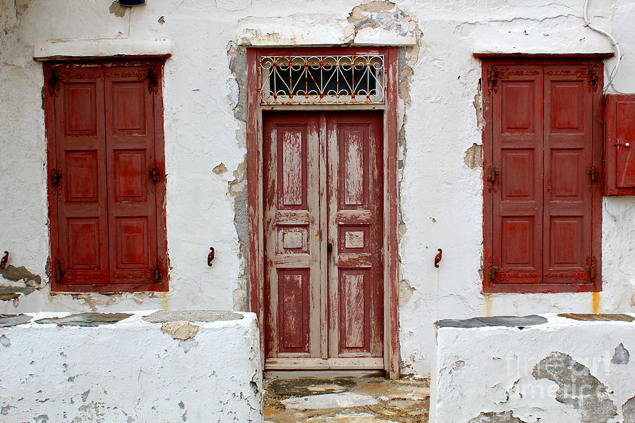 Mykonos Windows and Doors Photograph by Maxine Kamin
