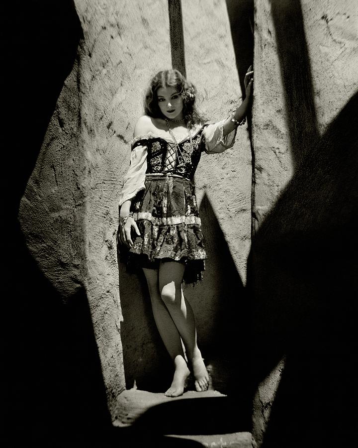 Myrna Loy In A Cave Photograph by Nickolas Muray