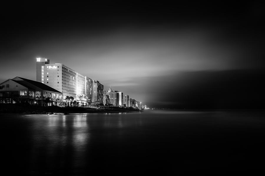 Black And White Photograph - Myrtle Beach Ocean Boulevard Beachfront by Ivo Kerssemakers