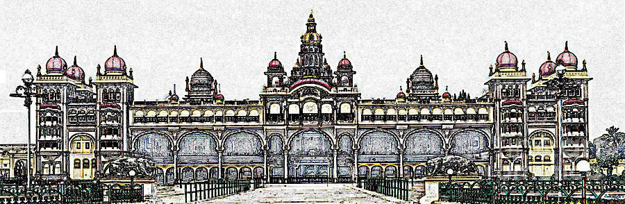 mysore palace india icon vector illustration graphic design:: tasmeemME.com