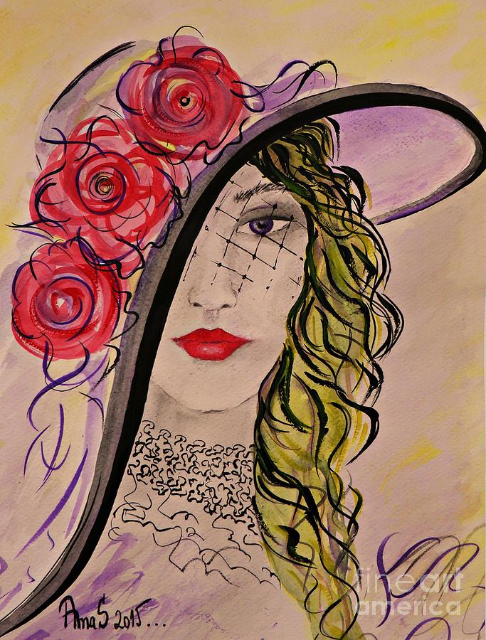 Inspirational Painting - Mysterious Lady by Amalia Suruceanu