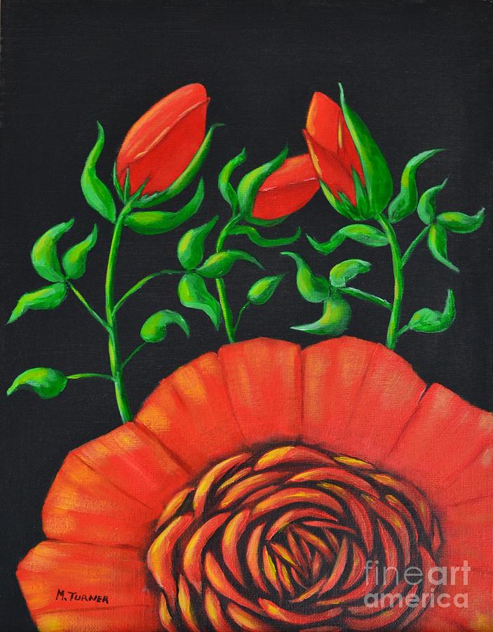 Mystery Flower Painting by Melvin Turner