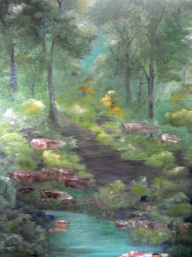 Mystery Path Painting by Ellen Canfield