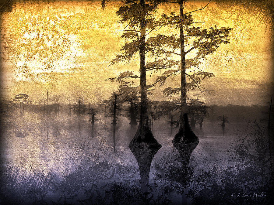Mystery Reelfoot Lake Sunrise Digital Art by J Larry Walker
