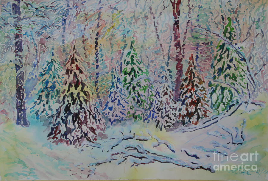 Mystery Under Mantle Of Snow Painting by Almo M