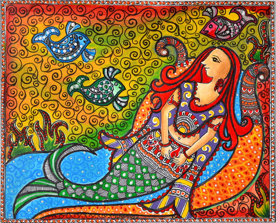 Mermaid Painting - Mystic Mermaid by Deepti Mittal