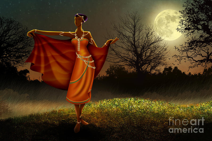 Tree Digital Art - Mystic Moonlight V2 by Peter Awax