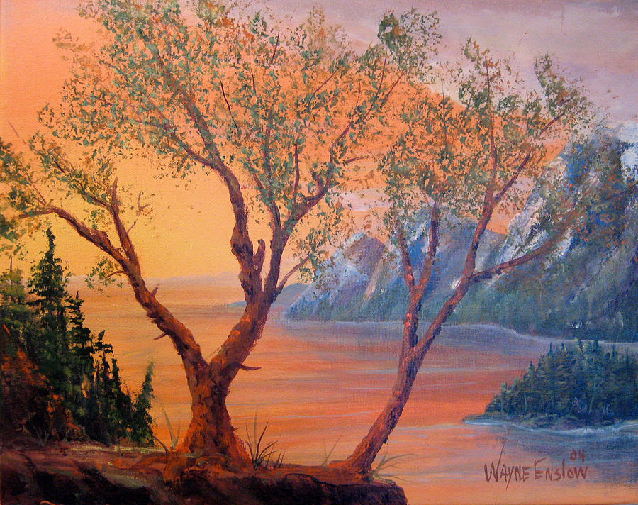 Mystic Mountains Painting by Wayne Enslow