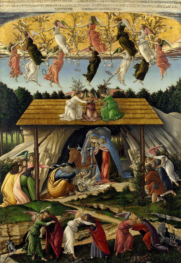 London Painting - Mystic Nativity by Sandro Botticelli