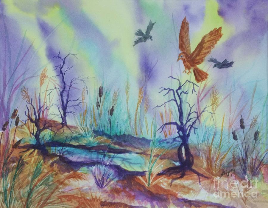 Mystic Pond Painting by Ellen Levinson