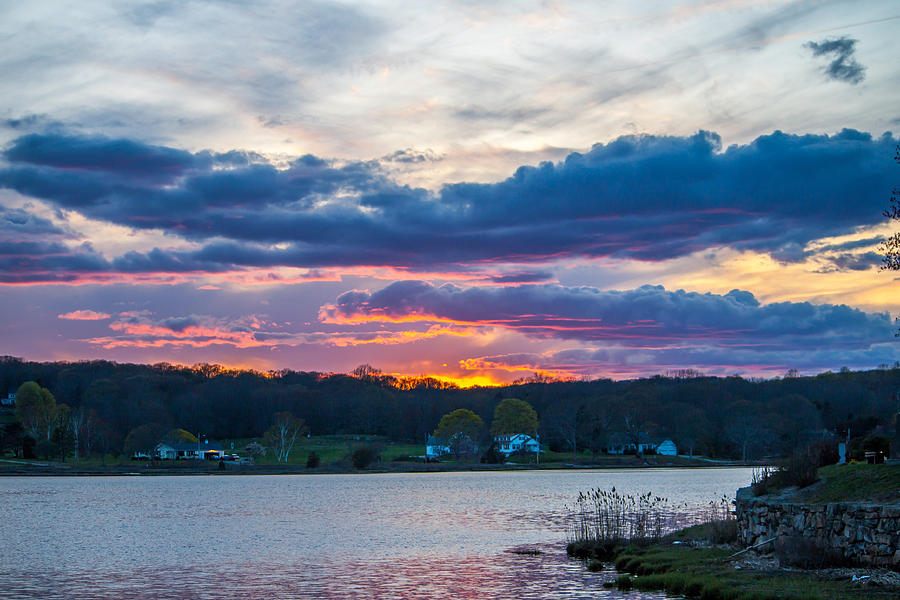 Mystic River Sunset Photograph by Kirkodd Photography Of New England