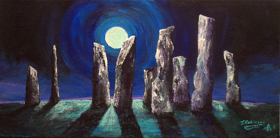 Fantasy Painting - Mystic Stones by Julia Robinson