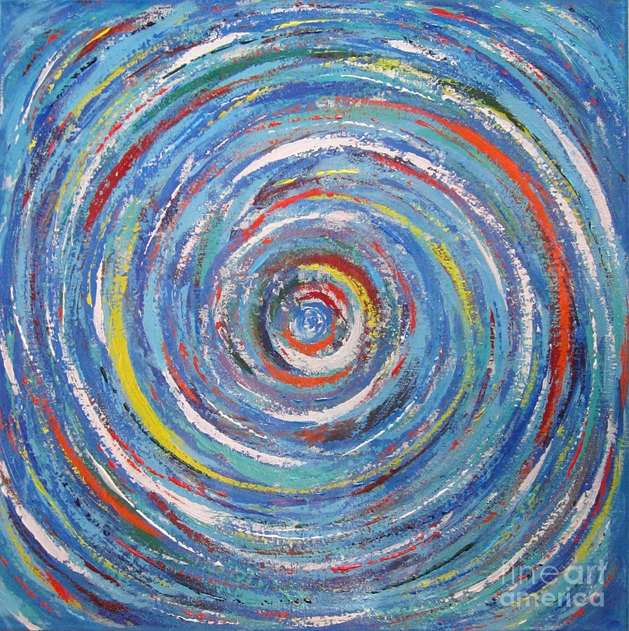 Mystic Swirls Painting by Ravi Hebballi