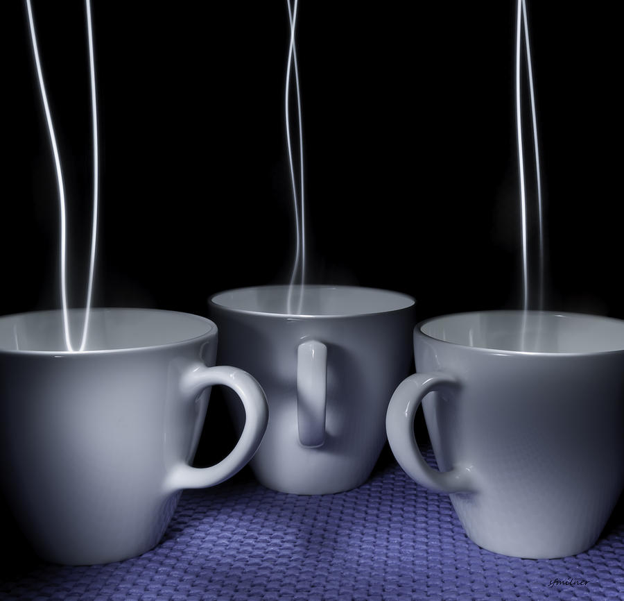 Mystic Tea Cups - Light Painting Photograph by Steven Milner