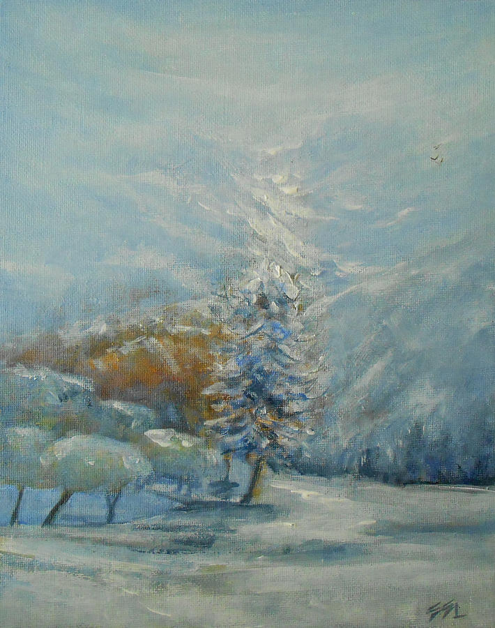 Mystic Winter Painting by Jane See