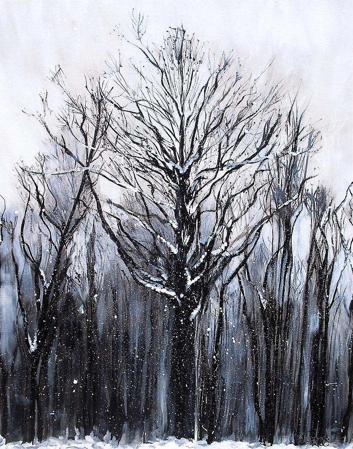 Mystic Winter Painting by Melissa Torres