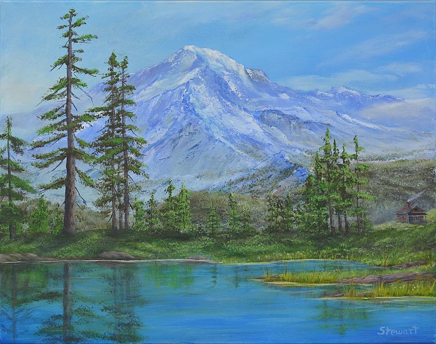 Mystical Mt. Rainier  Painting by William Stewart
