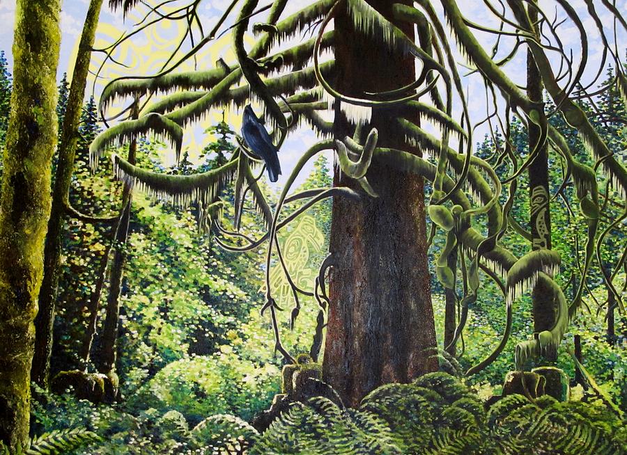 Mystical Rainforest Painting by Elissa Anthony