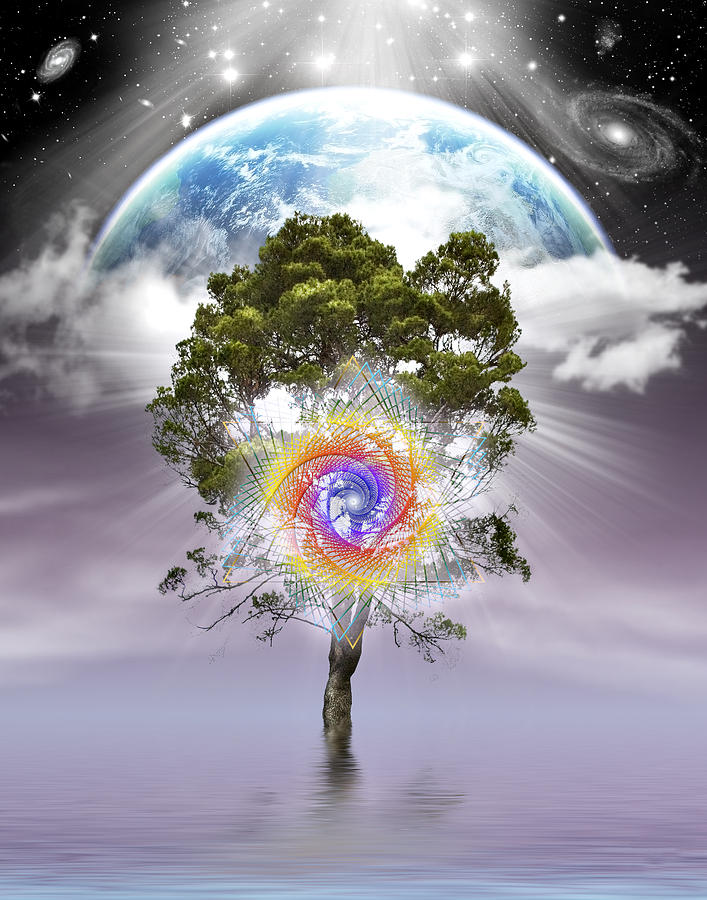 Mystical Tree Of Life Digital Art by Endre Balogh