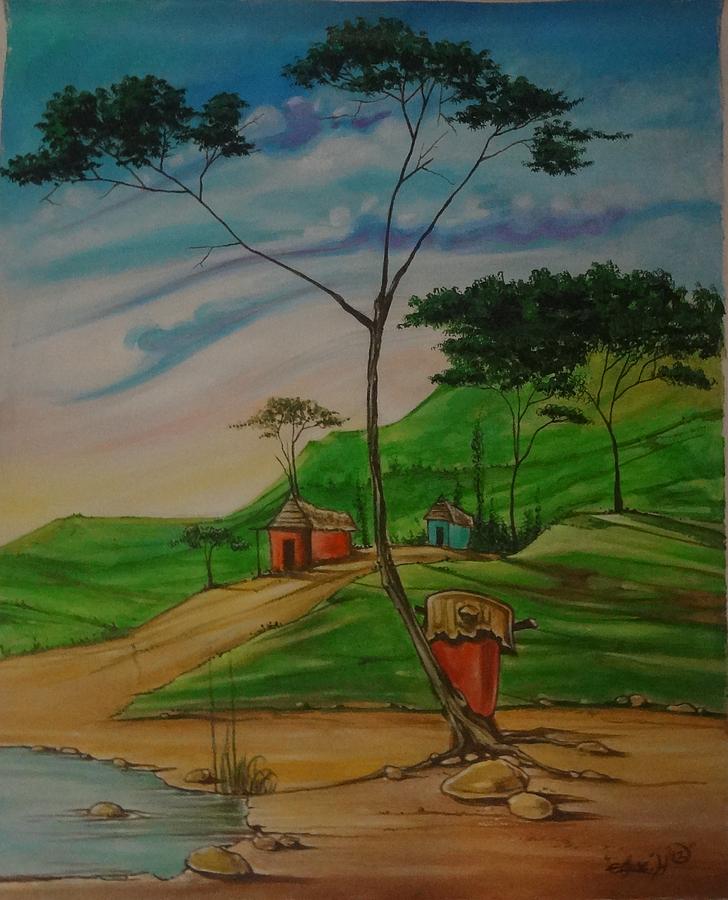 Mystic Painting - Mystical Village by Assaph Mystic Painting - Mystical Village by Assaph