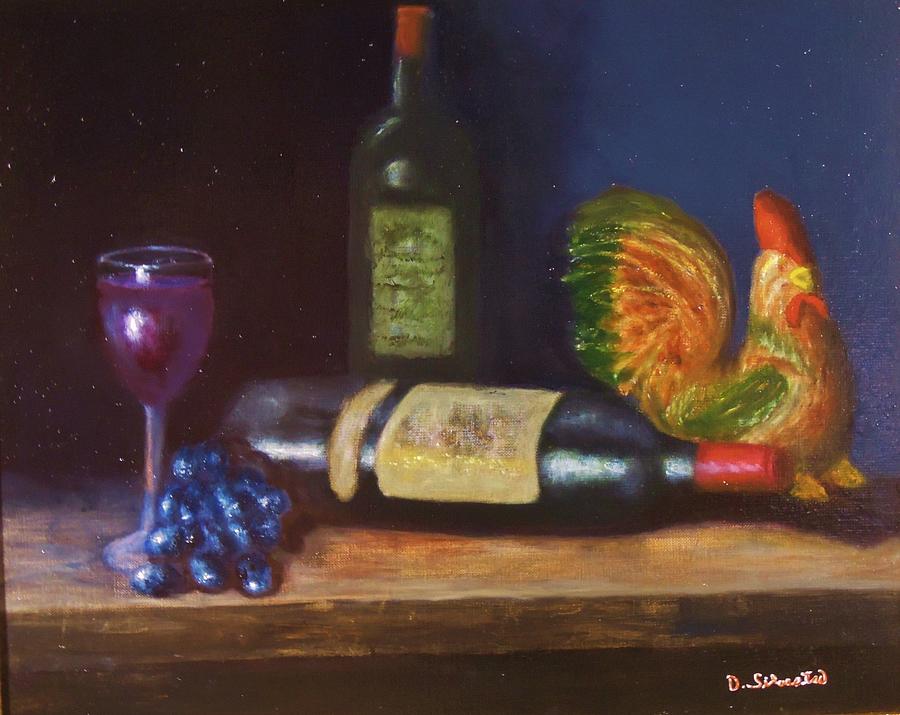 Still Life Wine Painting - Mystery Of Bordeaux by Don Silvestri