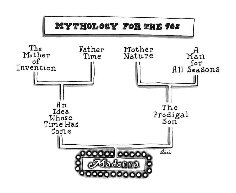 Mythology For The 90s Drawing by J.P. Rini